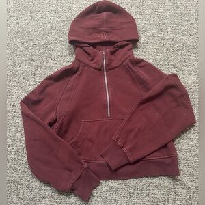 Lululemon cropped half zip scuba